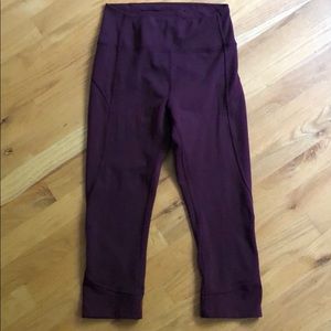 Lululemon Crop Leggings, Maroon
